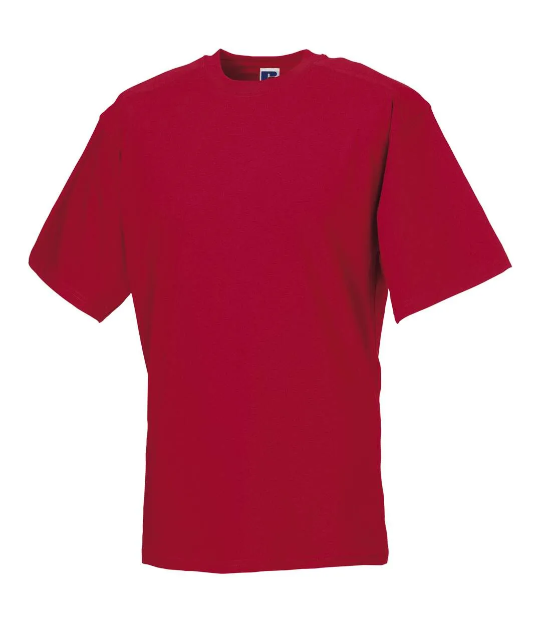 Europe mens workwear short sleeve cotton t-shirt classic red Russell