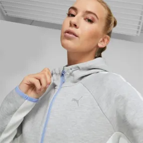 EVOSTRIPE Women's Full-Zip Hoodie | Light Gray Heather | PUMA SHOP ALL PUMA | PUMA 