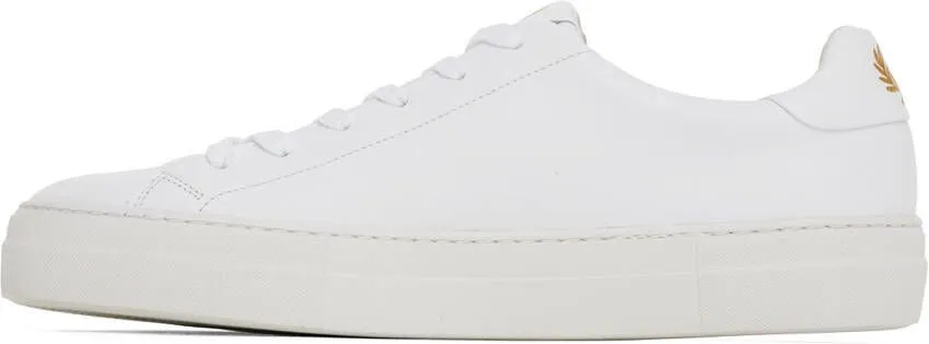 Fred Perry White Leather Sneakers