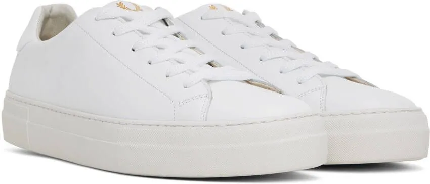 Fred Perry White Leather Sneakers