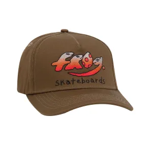 Frog Dino Logo 5 Panel Hat Olive