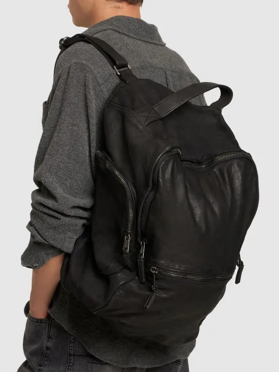 Giorgio Brato   Brushed leather weekend backpack 