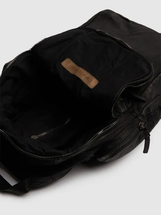 Giorgio Brato   Brushed leather weekend backpack 