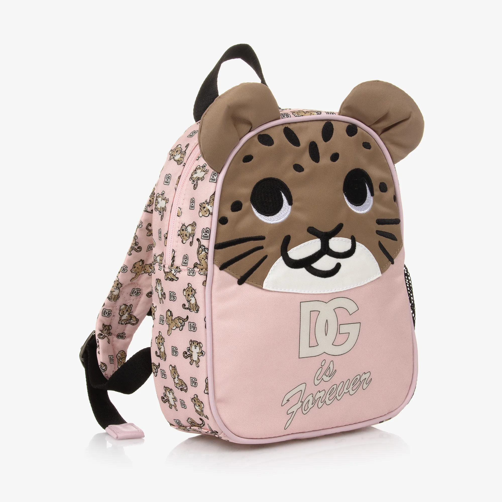 Girls Pink Leopard DG Mini Backpack (22cm)