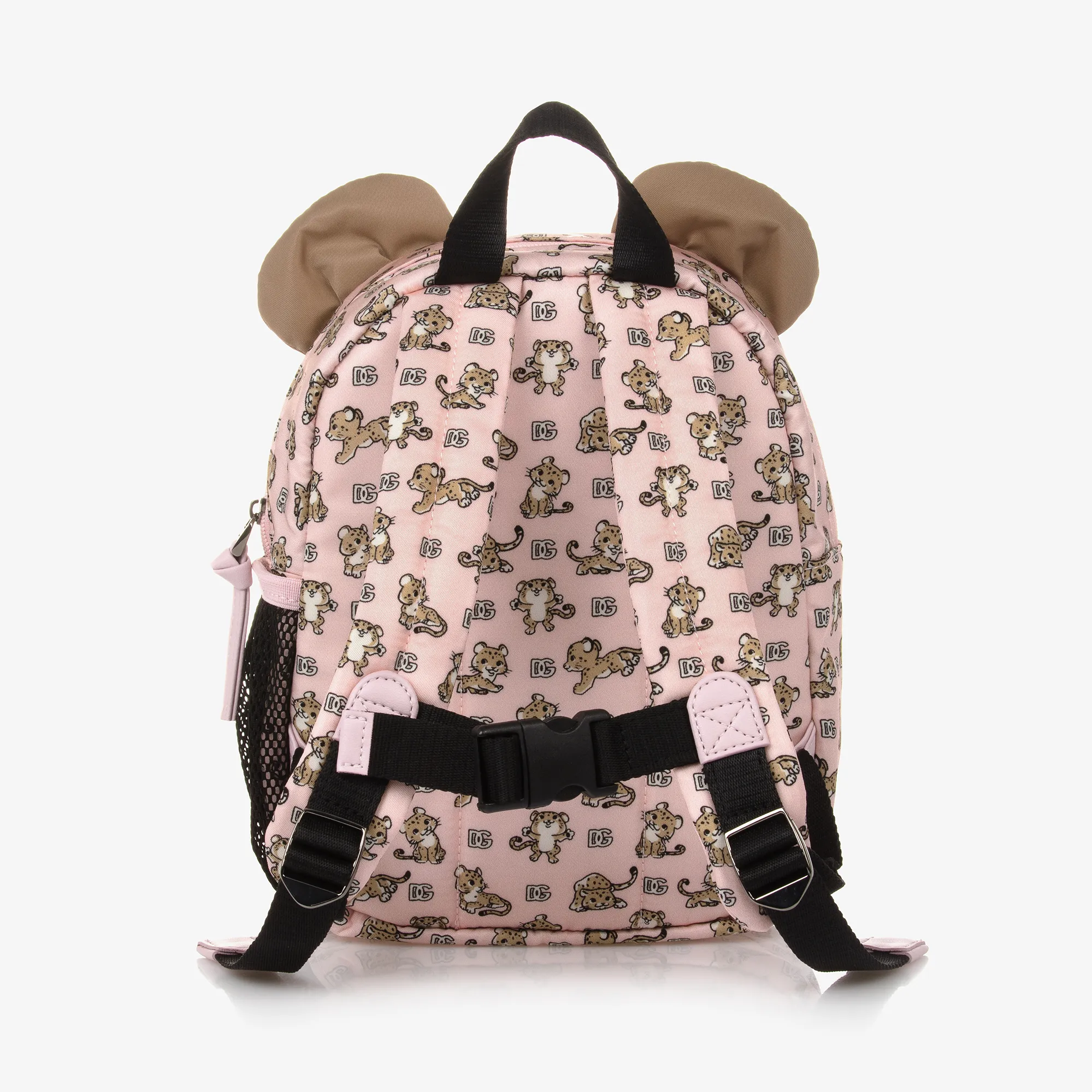 Girls Pink Leopard DG Mini Backpack (22cm)