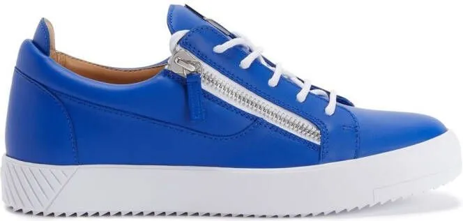 Giuseppe Zanotti zip-fastening leather sneakers Blue