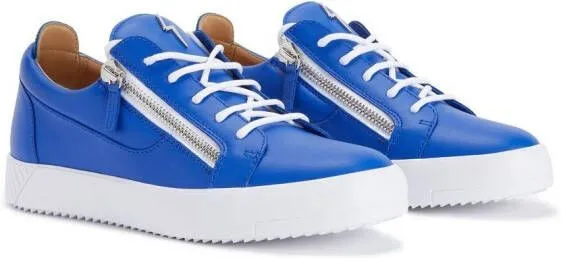 Giuseppe Zanotti zip-fastening leather sneakers Blue