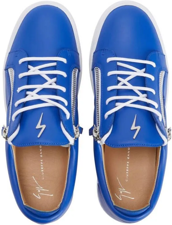 Giuseppe Zanotti zip-fastening leather sneakers Blue