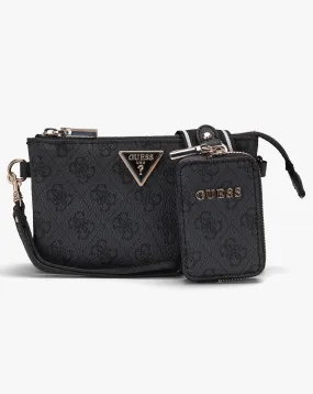 Guess Mini Latona Tri Coal Logo Top Zip Cross-Body Bag