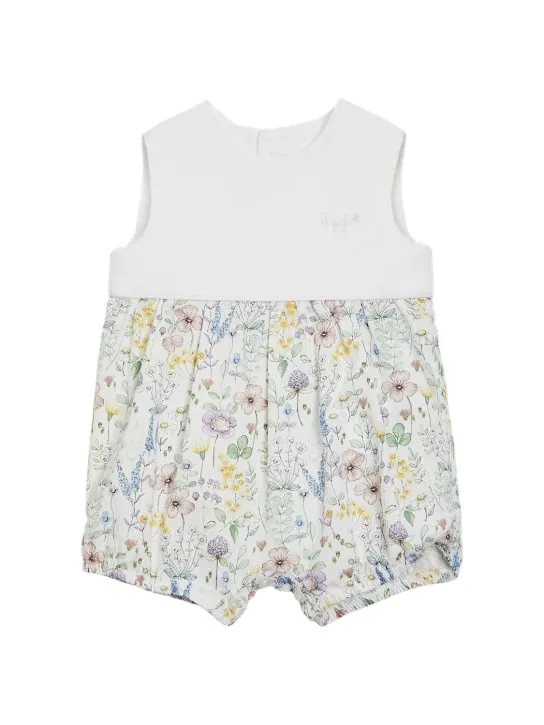 Il Gufo   Cotton poplin romper 