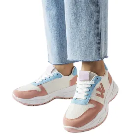 Inna White, pink and blue sneakers from Teresio