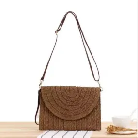 Island Shoulder Straw Bag