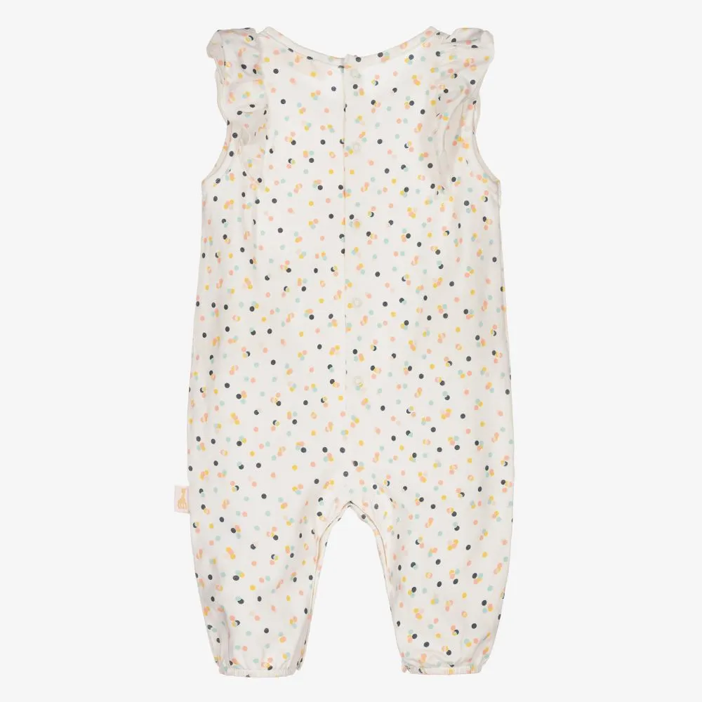 Ivory Cotton Spotted Romper