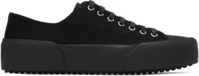 Jil Sander Black Canvas Sneakers