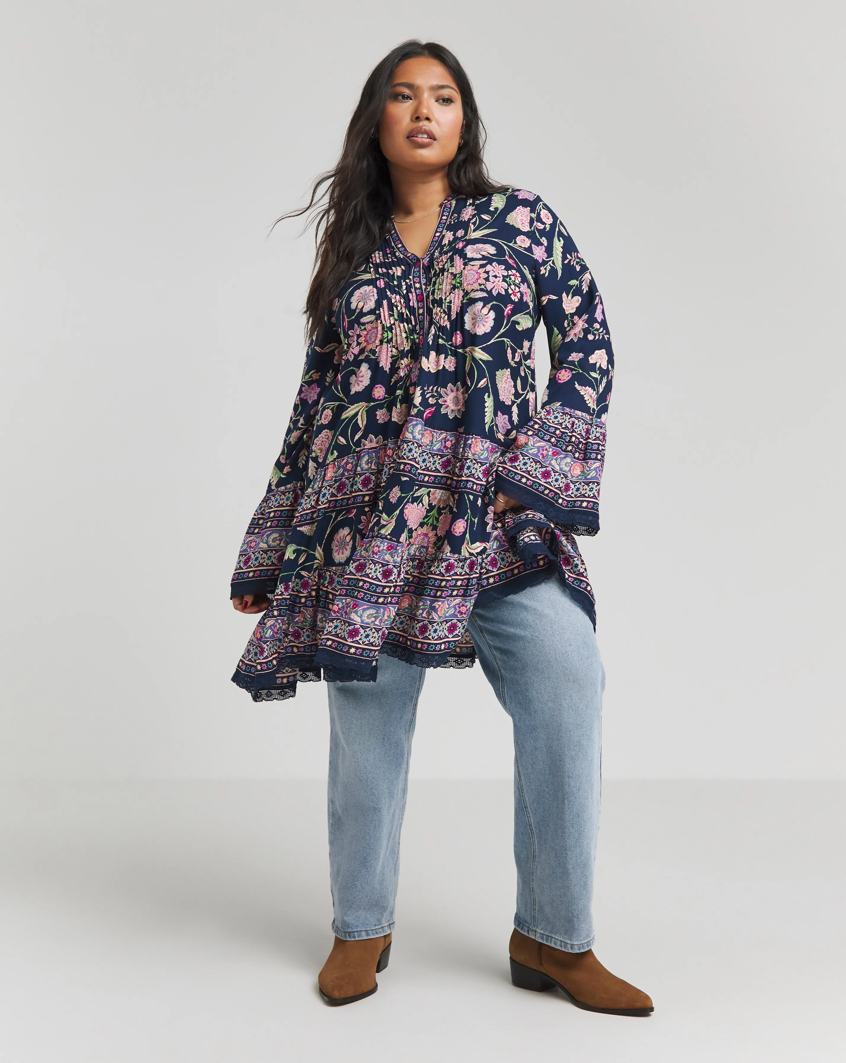 Joe Browns Becca Border Boho Swing Tunic | Simply Be