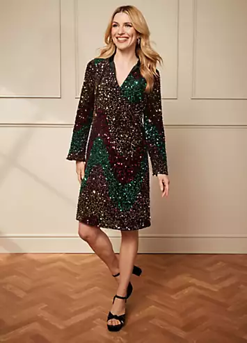 Kaleidoscope Multi Sequin Tunic Dress | Grattan