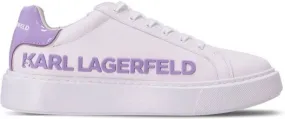 Karl Lagerfeld Injekt raised-logo leather sneakers Purple