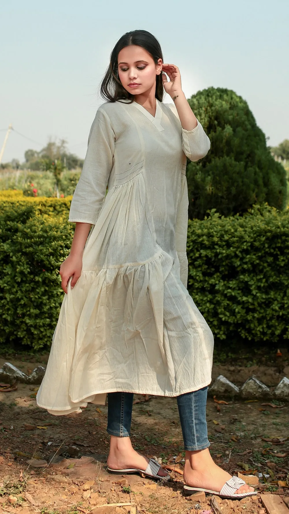 Kora flared masakali tunic