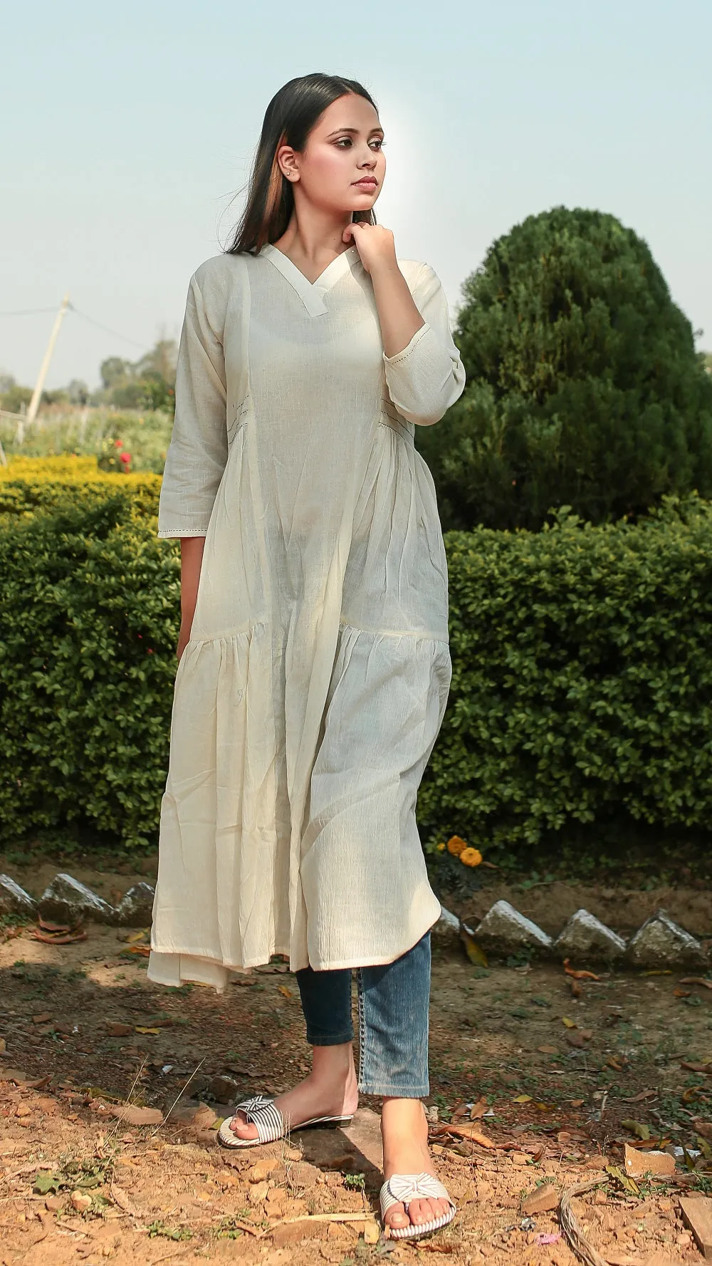 Kora flared masakali tunic