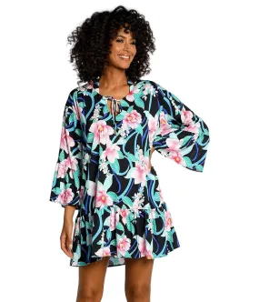 La Blanca Nightfall Blooms Flounce Tunic