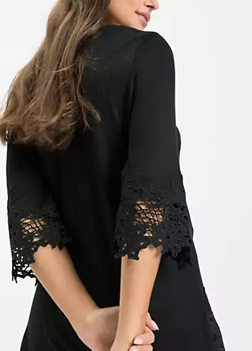 Lace Trim Tunic Top by bonprix | Look Again