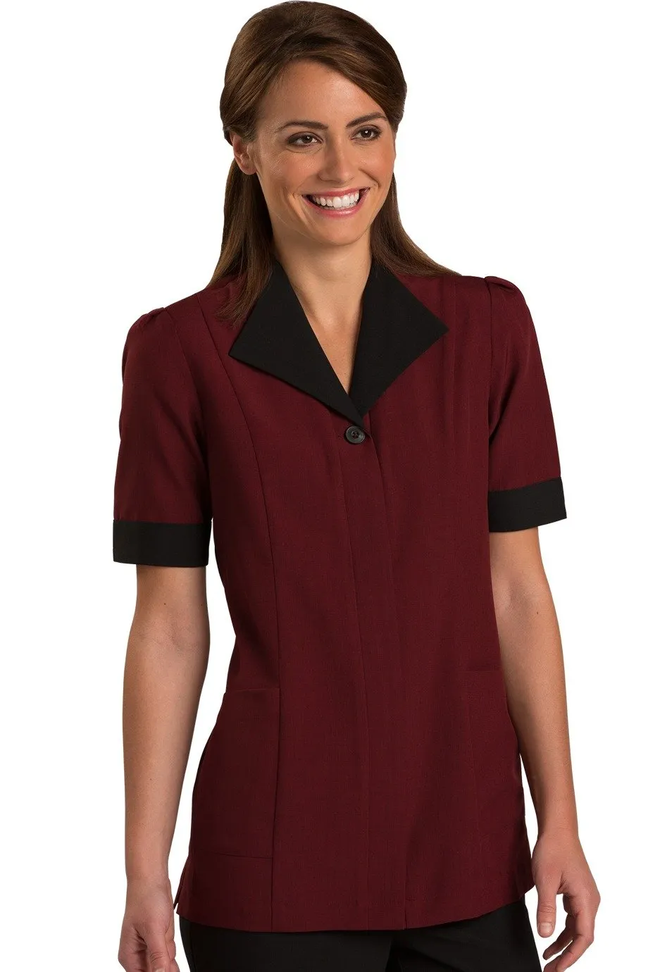 Ladies' Pinnacle Housekeeping Tunic - Burgundy