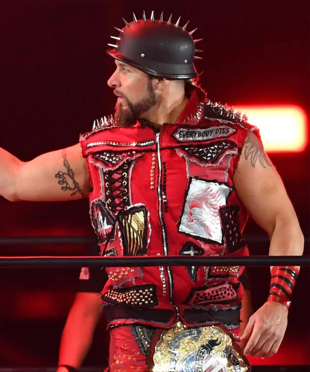 Lance Archer AEW Red Leather Vest