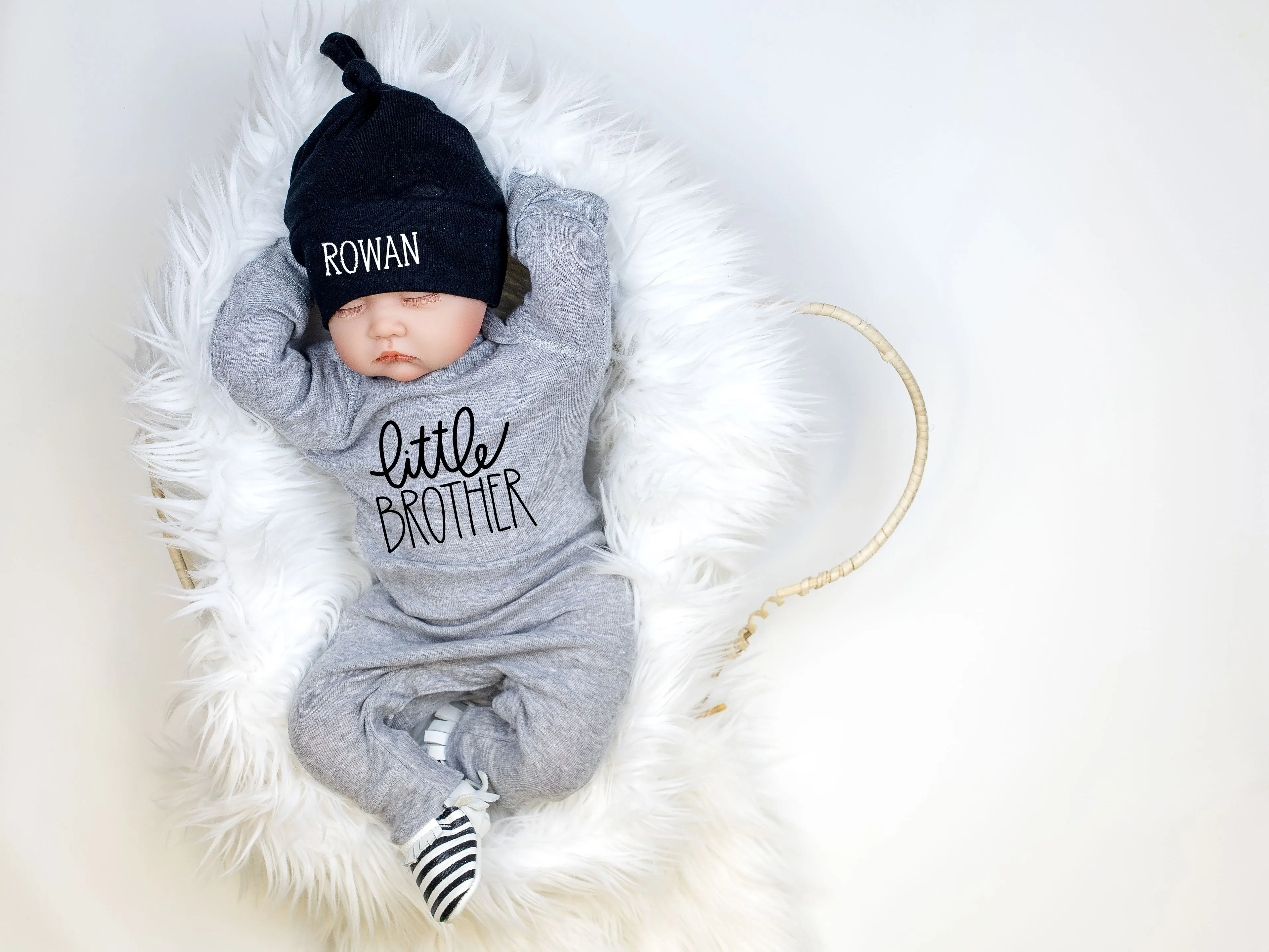 Little Brother Romper | Gray