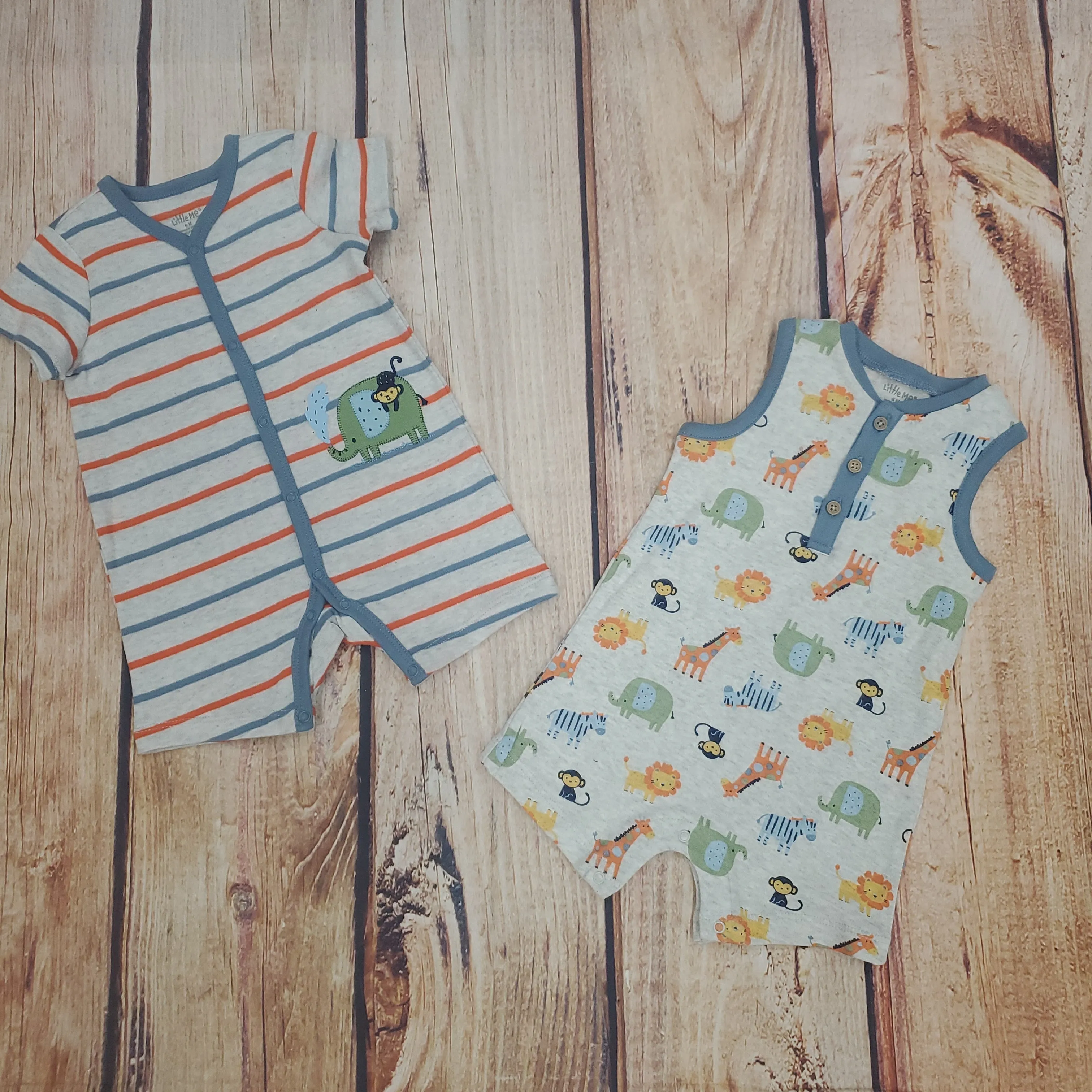 Little Me Jungle 2pk Romper