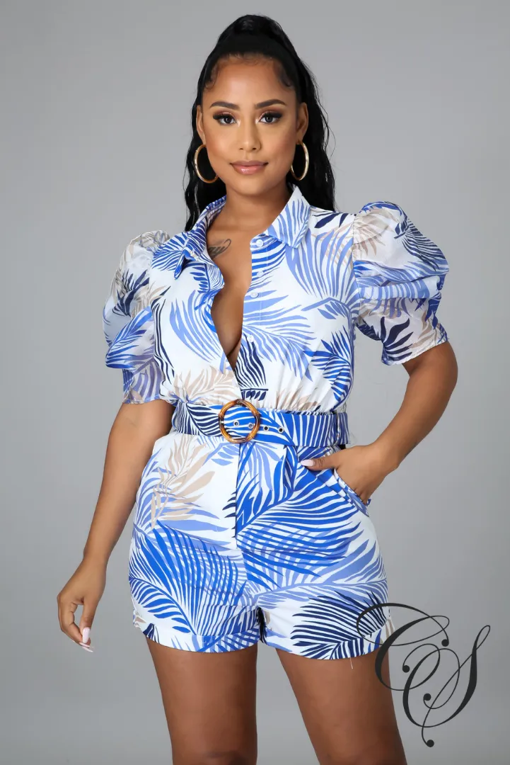 Lorraine Spring Palms Romper