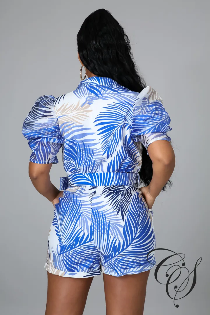 Lorraine Spring Palms Romper