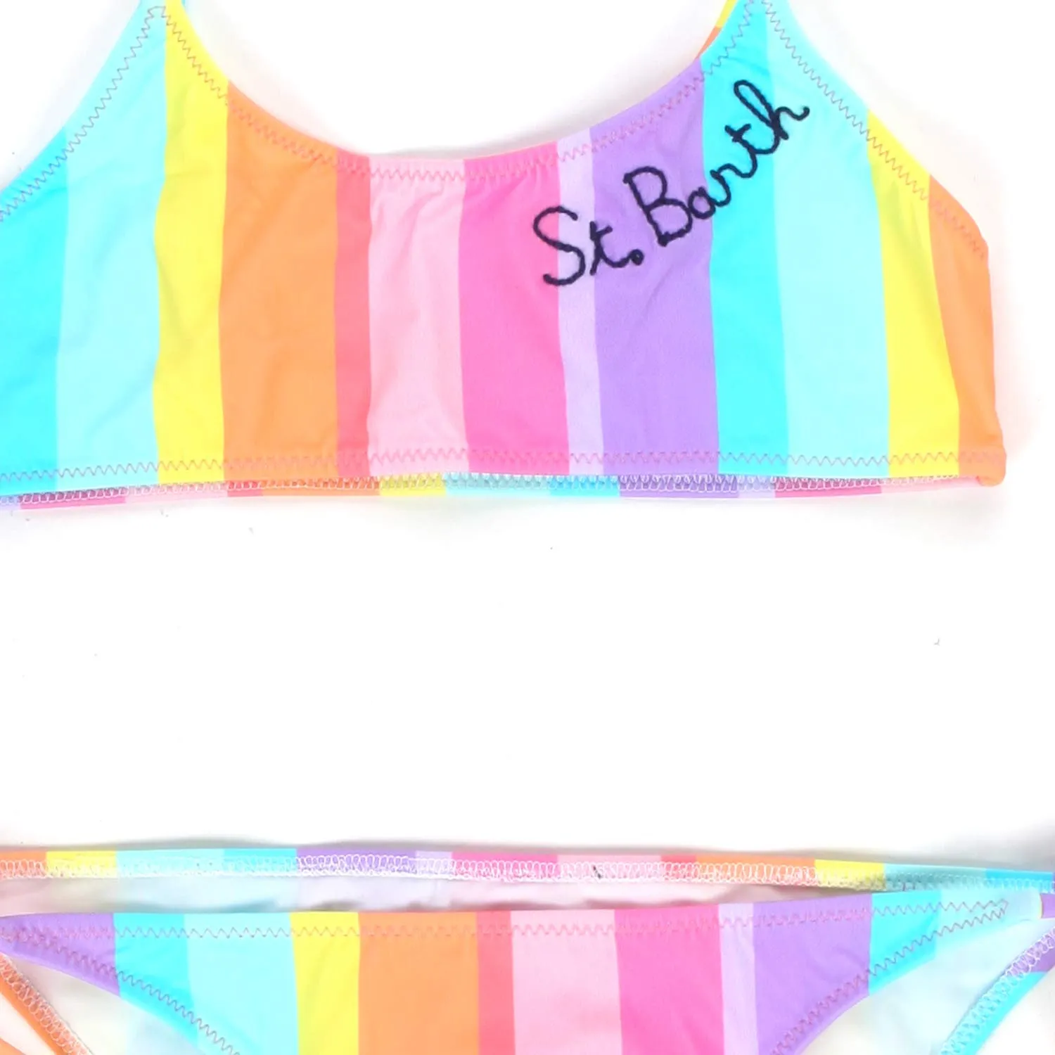 Mc2 Saint Barth Fluo Striped Bikini