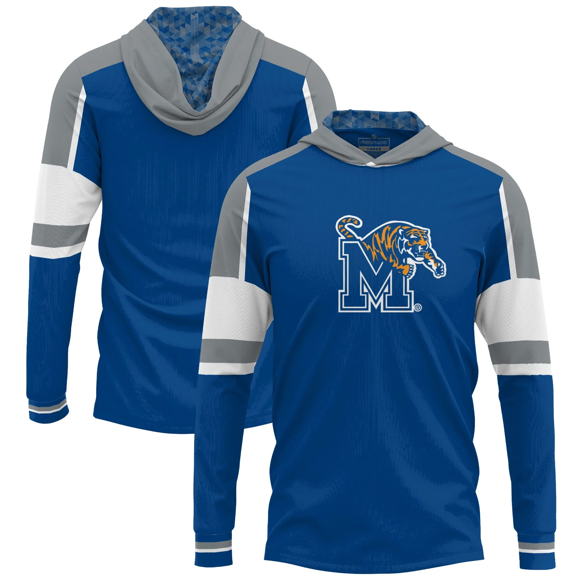 Memphis Tigers Royal Long Sleeve Hoodie T-Shirt