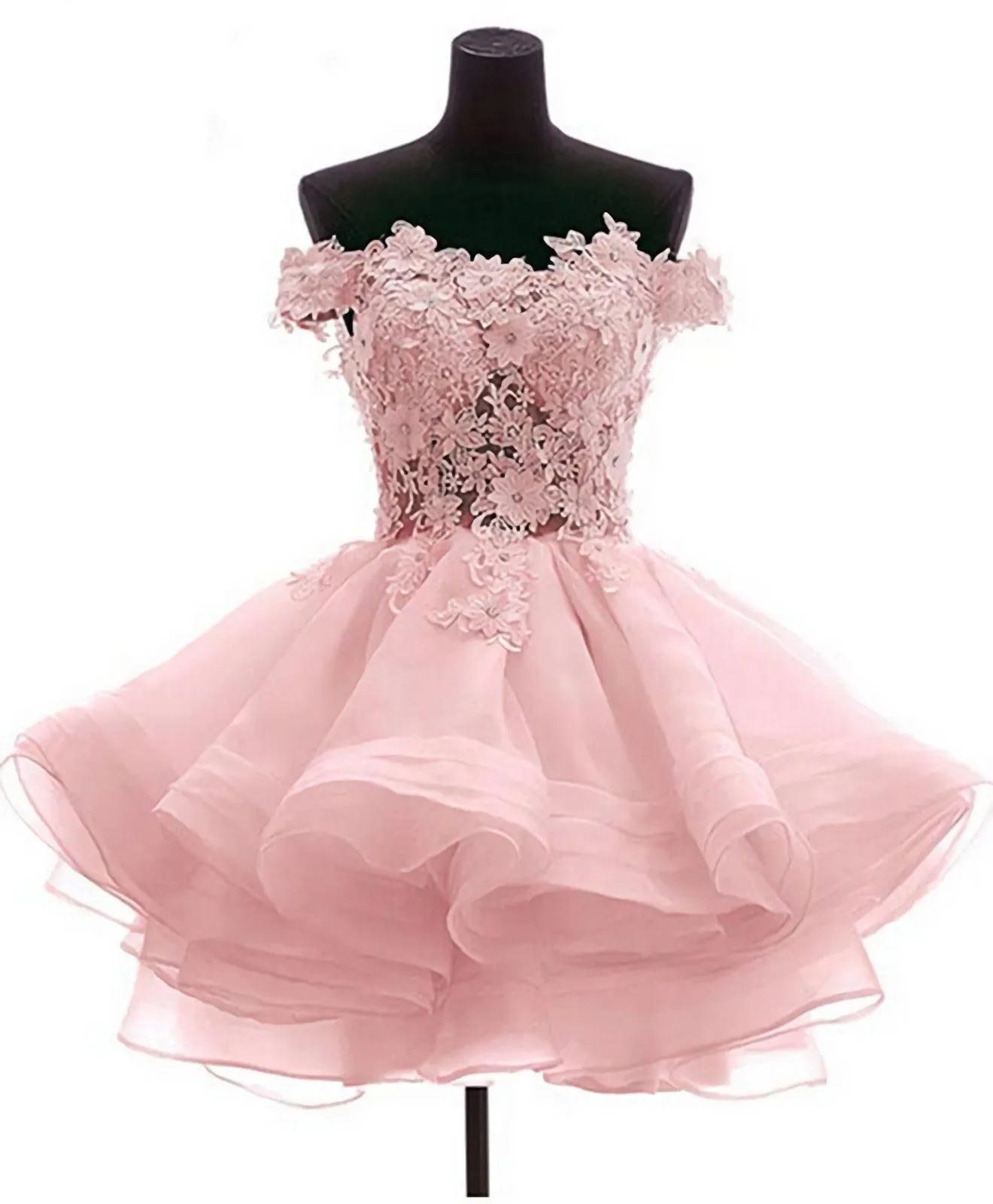 Mini Tulle Lace Short Prom Dress, Homecoming Dress