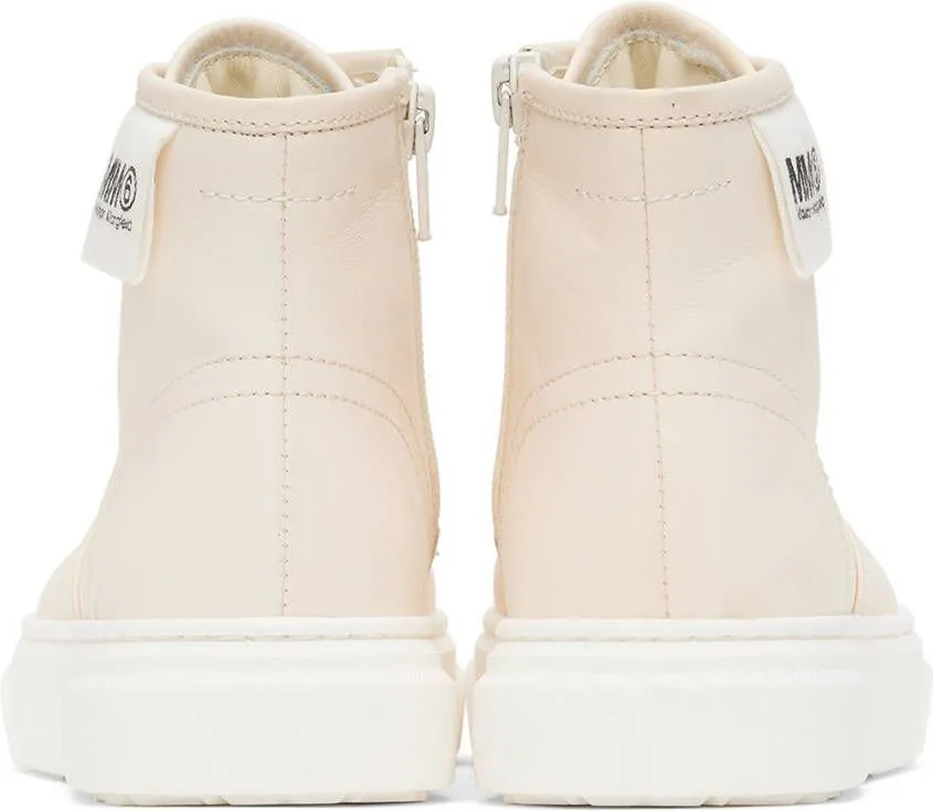 MM6 Maison Margiela Kids White Lace-Up High-Top Sneakers