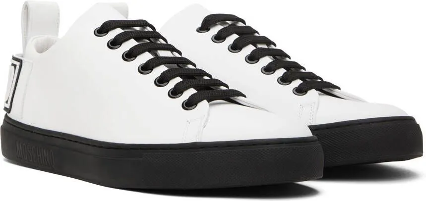 Moschino White & Black Logo Sneakers