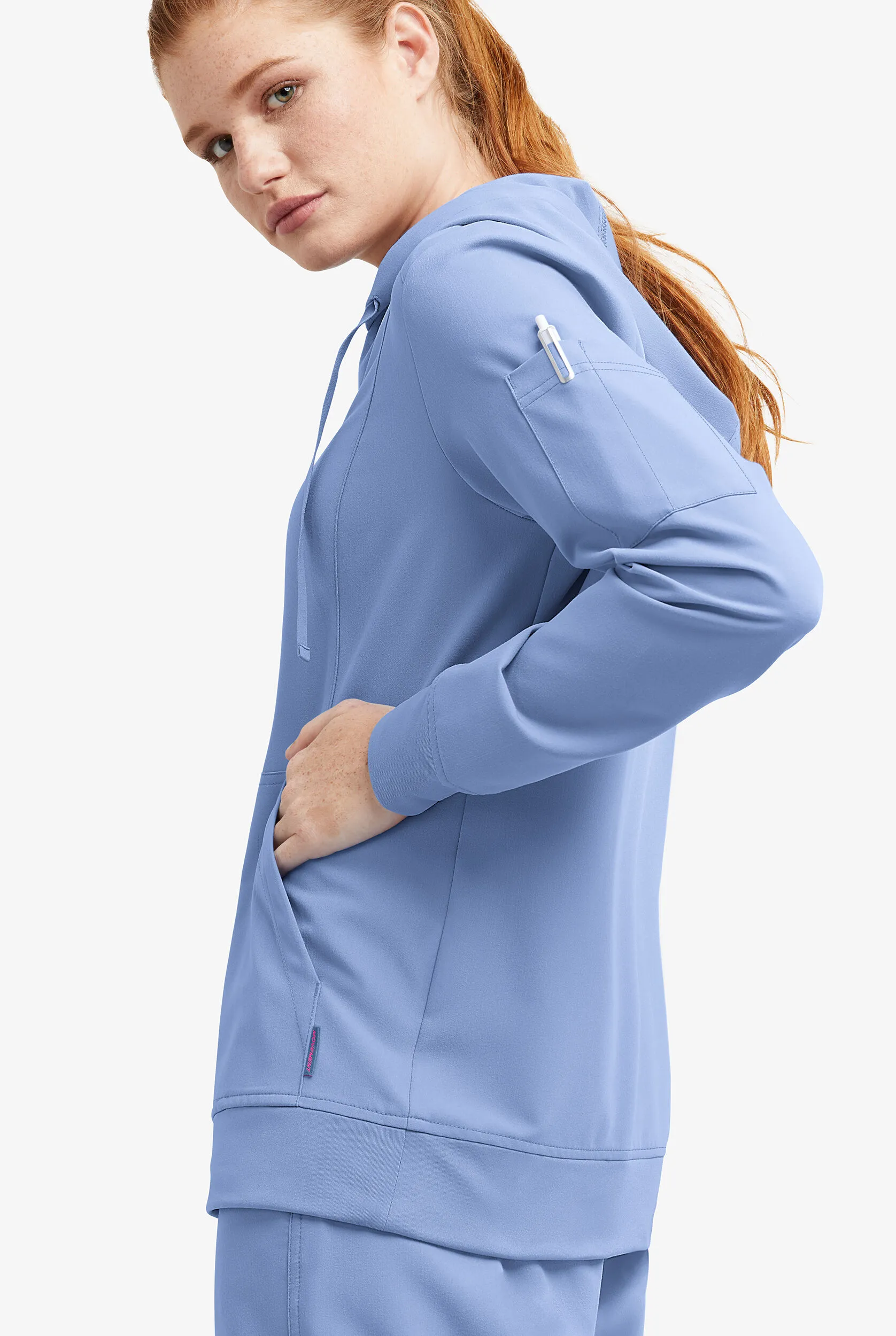 MOVEMENT by Butter-Soft Sirius Women's 4-Pocket Long Sleeve STRETCH Scrub Hoodie