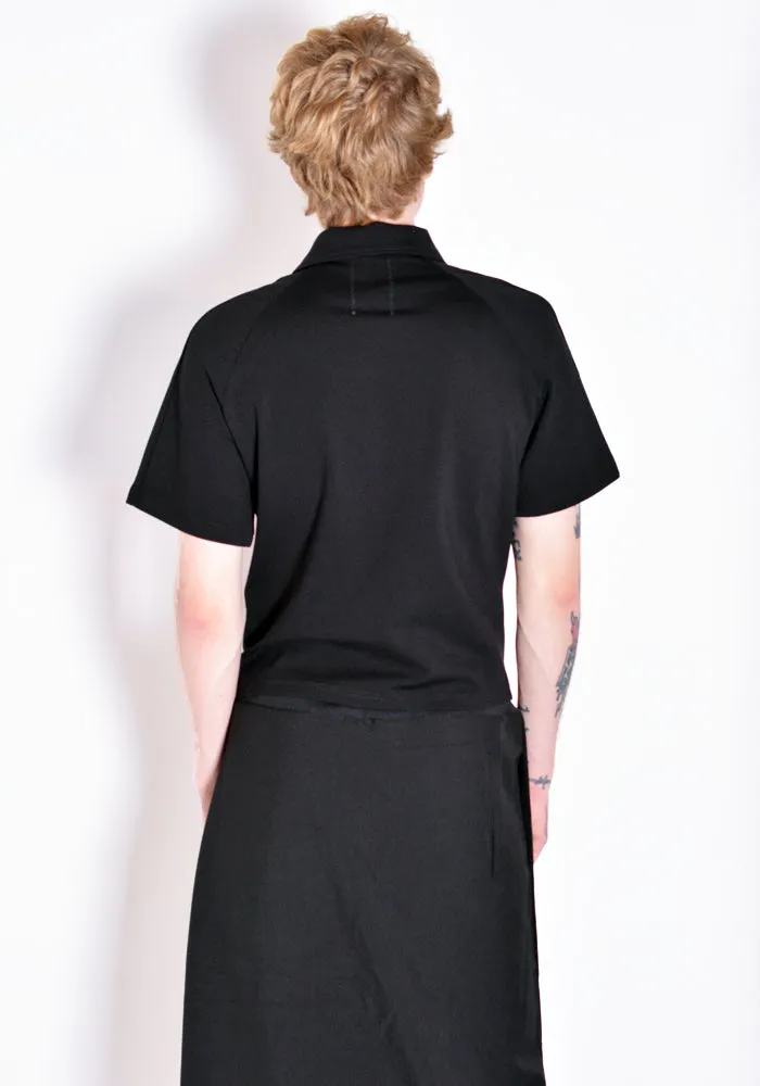 NINAMOUNAH S_07 JOY POLO SHIRT BLACK