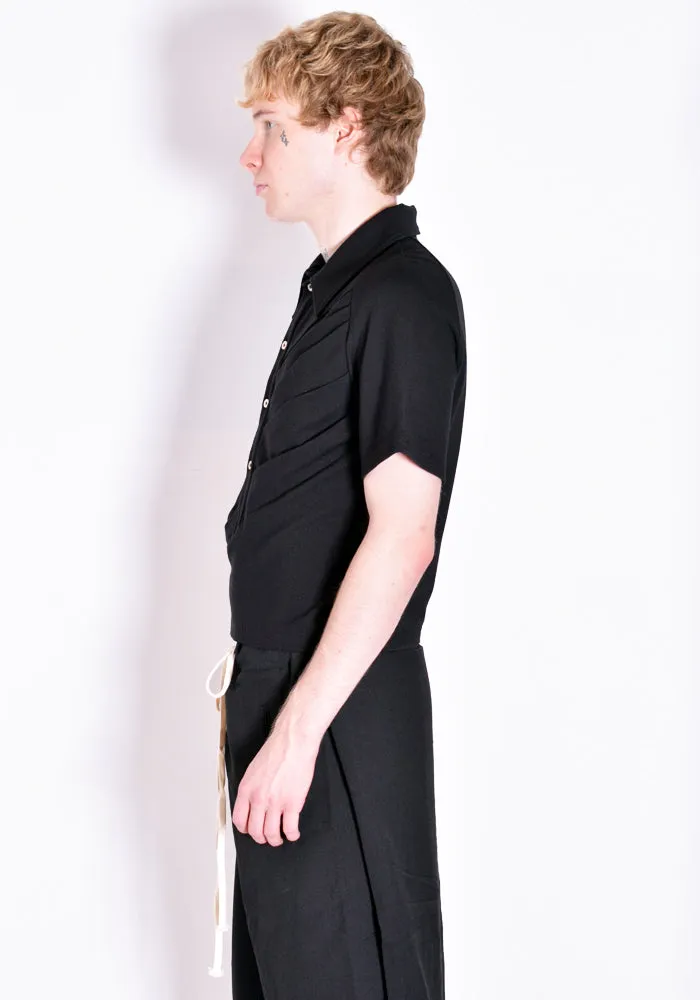 NINAMOUNAH S_07 JOY POLO SHIRT BLACK