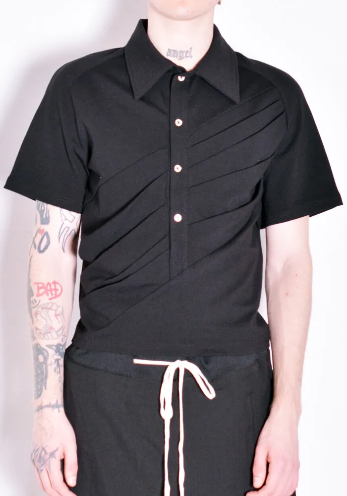 NINAMOUNAH S_07 JOY POLO SHIRT BLACK