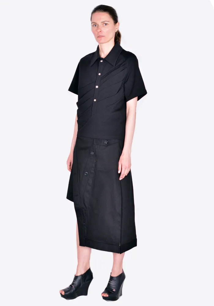 NINAMOUNAH S_07 JOY POLO SHIRT BLACK