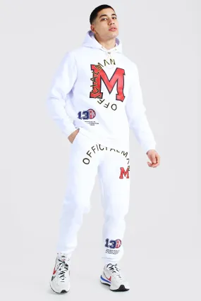 Official Man Applique Hooded Tracksuit