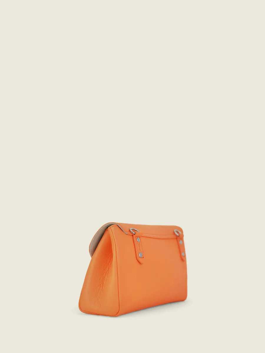 Orange Leather Cross-Body Bag for Women - Suzon M Pastel Apricot | PAUL MARIUS