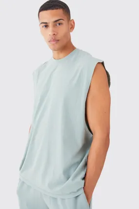 Oversized Drop Armhole Washed Tank