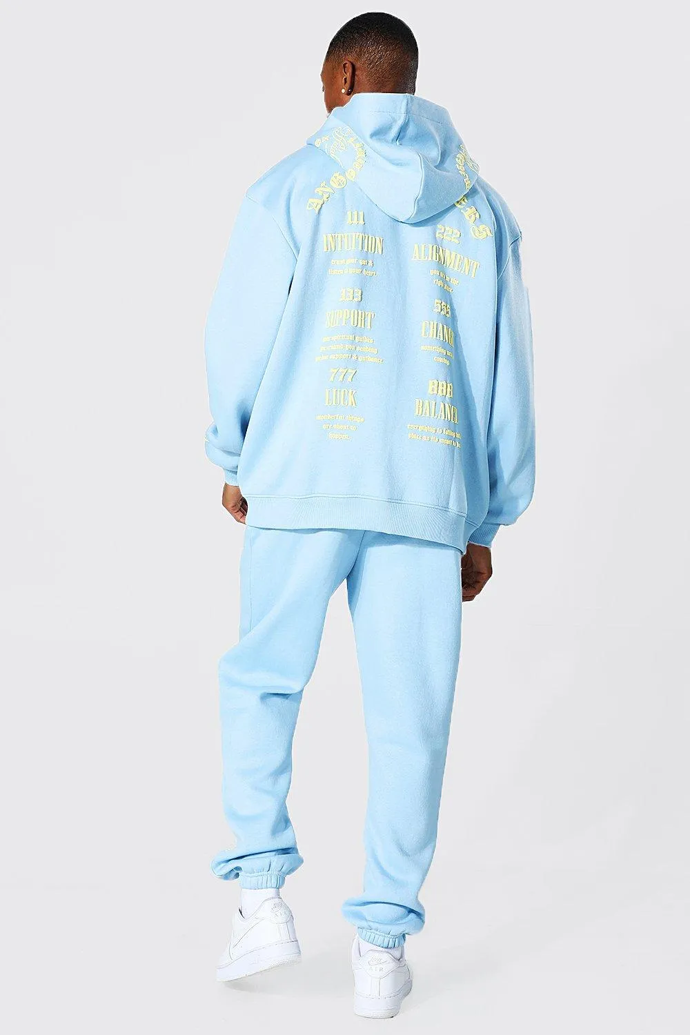 Oversized Tarot Graphic Zip Tracksuit | boohooMAN UK