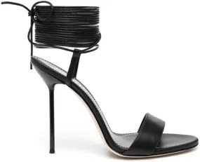 Paris Texas Guya 105mm lace-up sandals Black