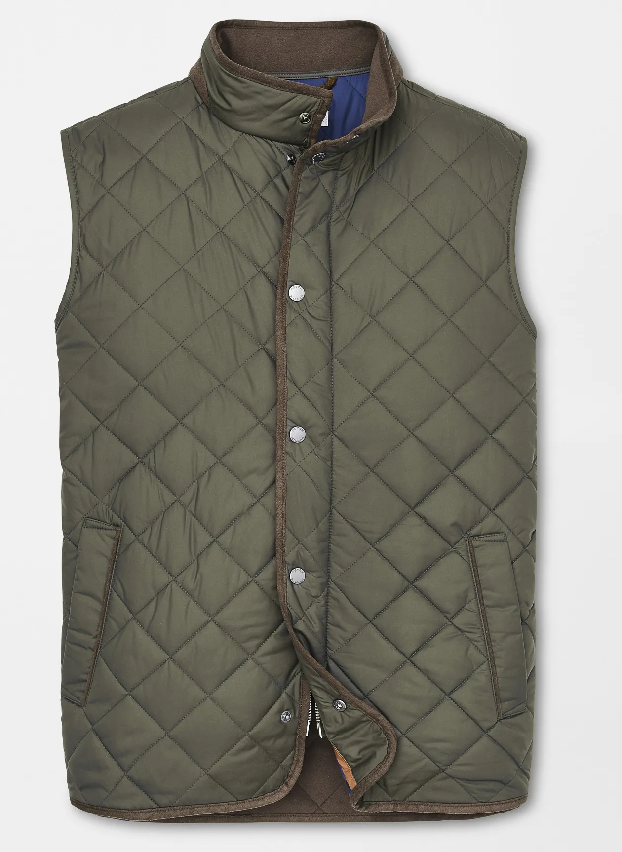 Peter Millar Essex Quilted Vest- Olive