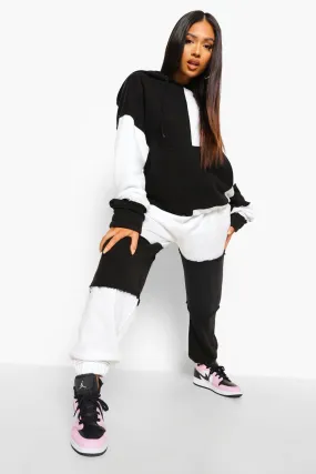 Petite Patchwork Color Block Tracksuit