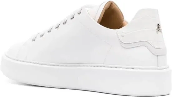 Philipp Plein Hexagon leather sneakers White