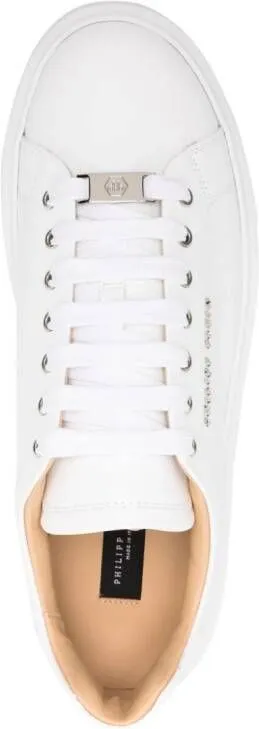 Philipp Plein Hexagon leather sneakers White